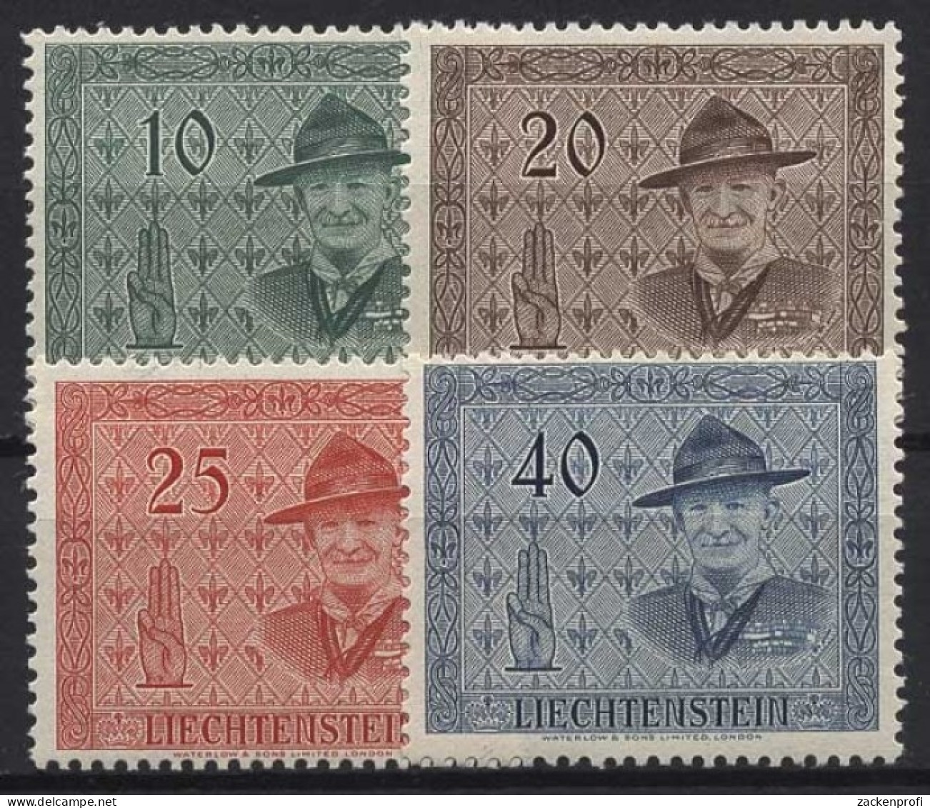 Liechtenstein 1953 Pfadfinderkonferenz: Robert Baden-Powell 315/18 Postfrisch - Ungebraucht