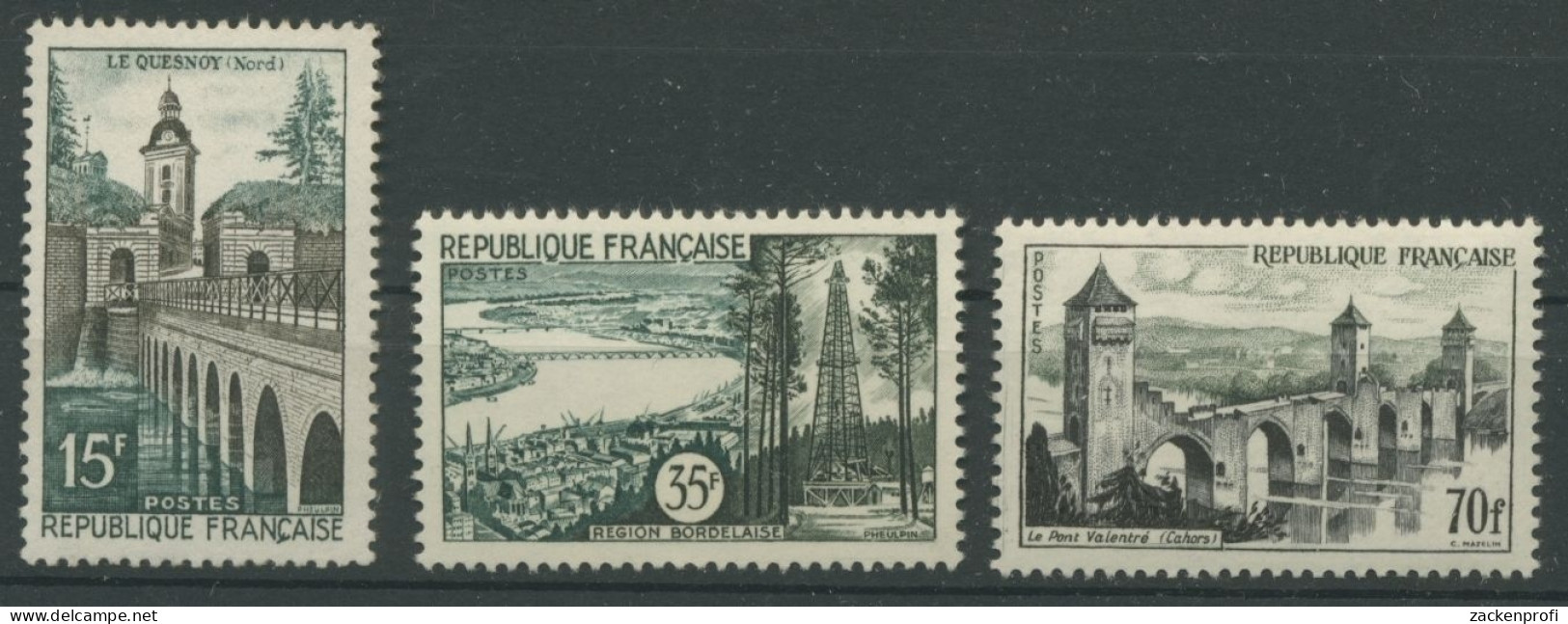 Frankreich 1957 Landschaften 1145/47 Postfrisch (R449) - Nuevos