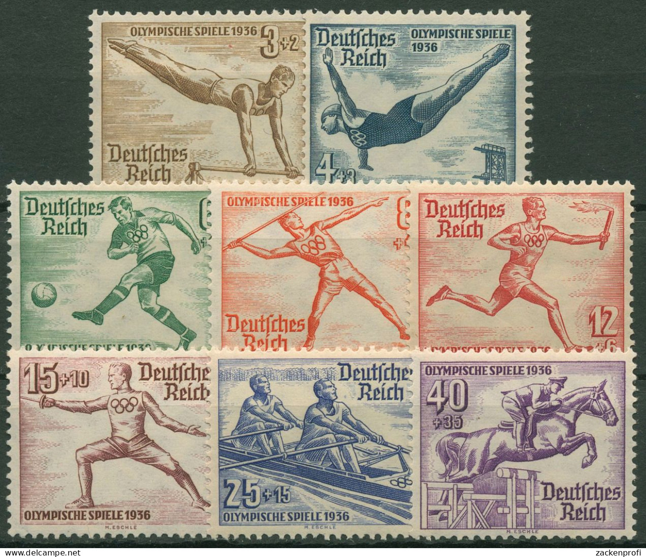 Deutsches Reich 1936 Olympische Sommerspiele 609/16 Postfrisch - Nuovi