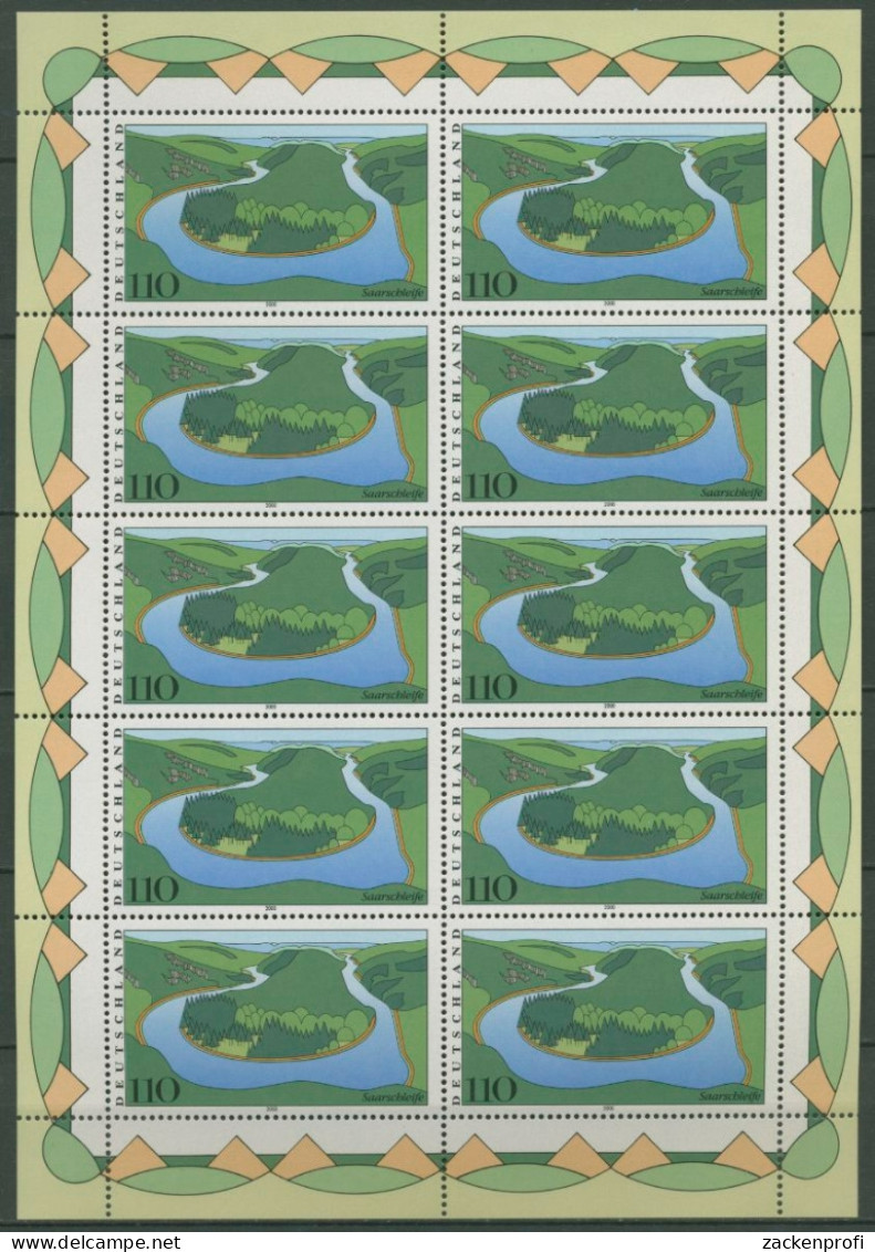 Bund 2000 Saarschleife Bei Mettlach Kleinbogen 2133 K Postfrisch (C15500) - Andere & Zonder Classificatie