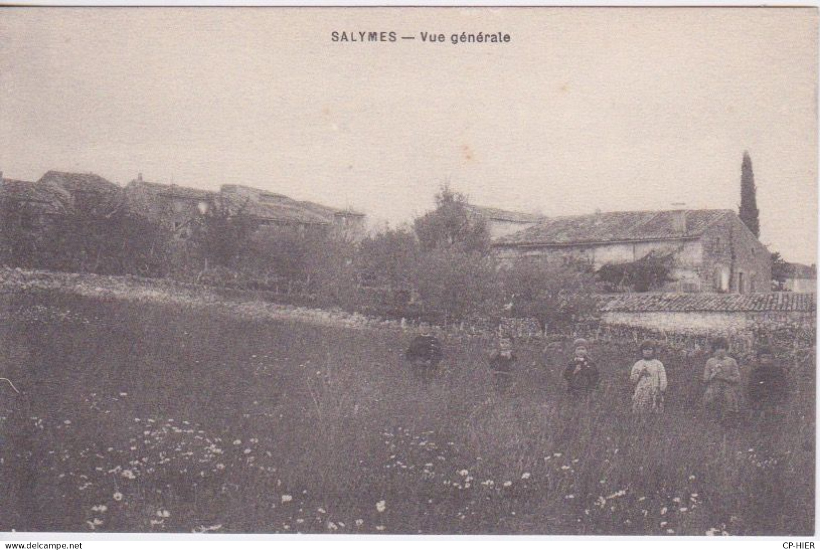 07 - ARDECHE - LES SALYMES - VUE GENERALE - ENFANTS DANS UN PRE - Autres & Non Classés