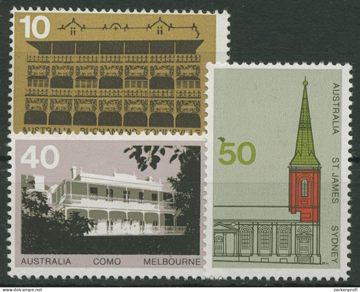 Australien 1973 Architektur Kirche Hotel 538/40 Postfrisch - Mint Stamps