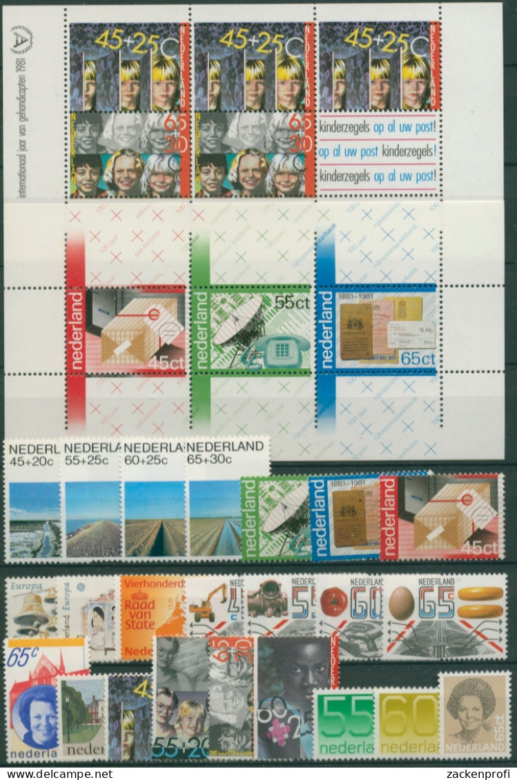 Niederlande Kompletter Jahrgang 1981 Postfrisch (SG30774) - Komplette Jahrgänge