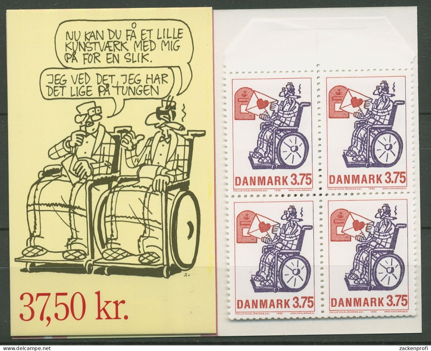 Dänemark 1992 Comics Liebesbrief Markenheftchen 1040 MH Postfrisch (C93044) - Carnets