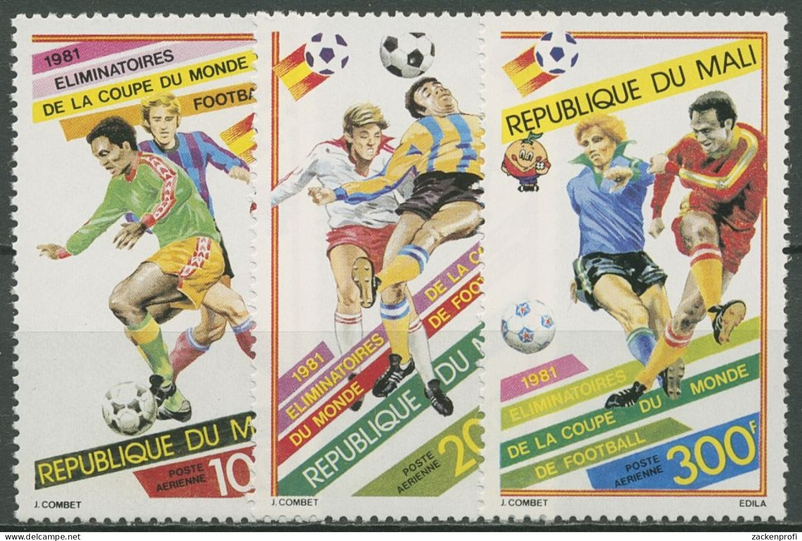 Mali 1981 Vorrunde Zur Fußball-WM In Spanien 833/35 Postfrisch - Mali (1959-...)