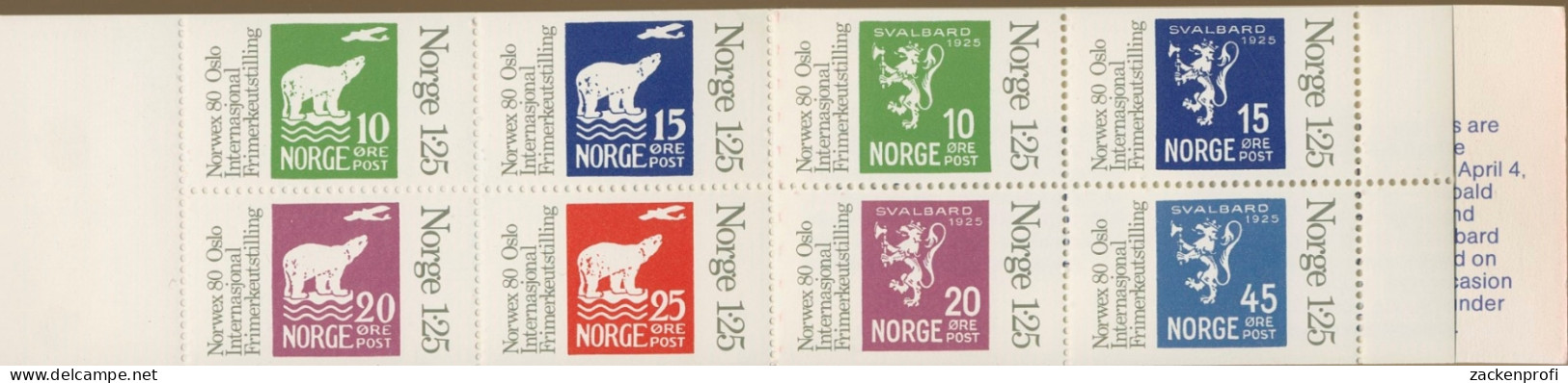 Norwegen 1978 NORWEX'80 Oslo Markenheftchen MH 1 Postfrisch (C92946) - Postzegelboekjes