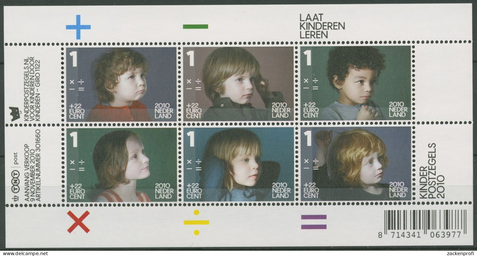 Niederlande 2010 Voor Het Kind Unterricht Block 132 Postfrisch (C95830) - Blocks & Sheetlets