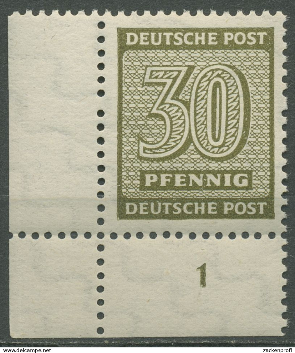 SBZ West-Sachsen 1945 Ziffern 135 Y W A Ecke Unten Links Postfrisch - Autres & Non Classés