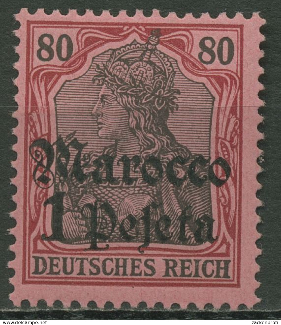 Deutsche Post In Marokko 1905 Germania Mit Aufdruck 29 Mit Falz - Marocco (uffici)