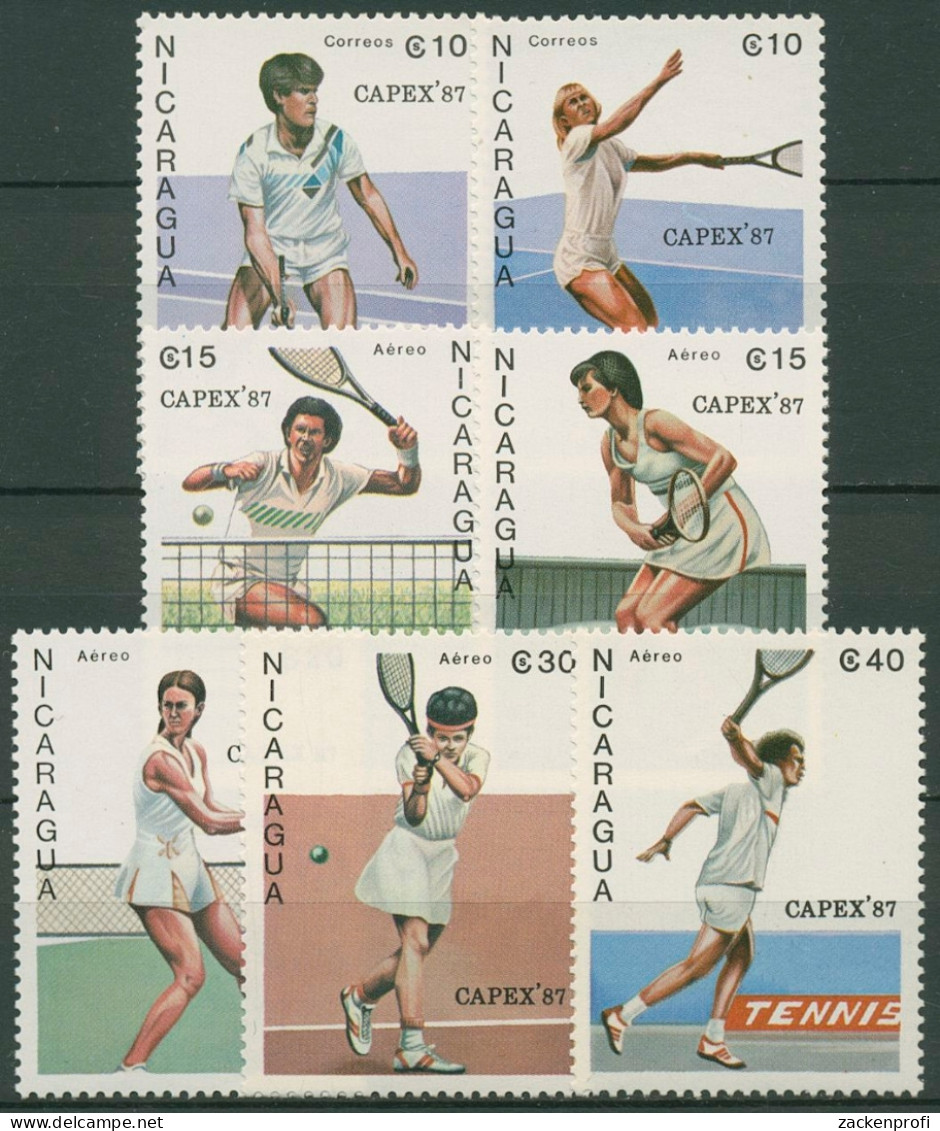 Nicaragua 1987 CAPEX Toronto Tennis 2782/88 Postfrisch - Nicaragua