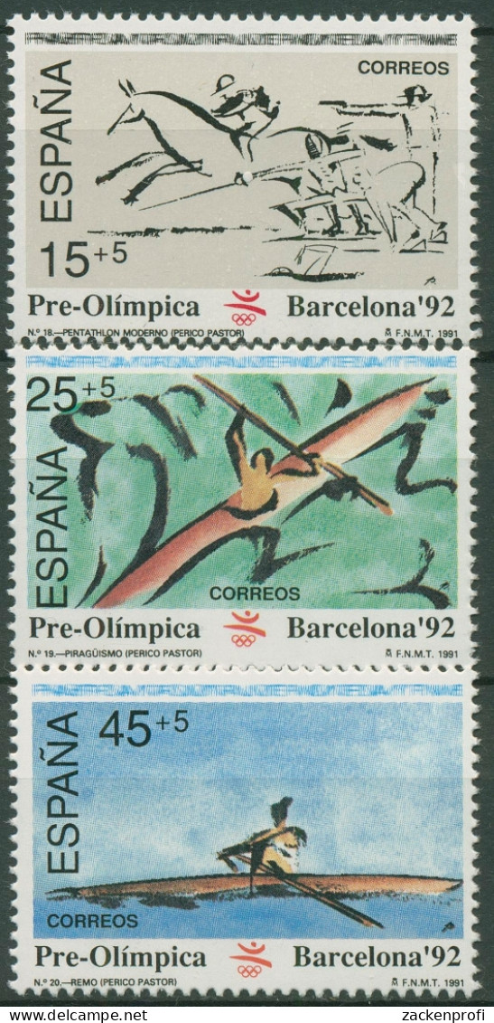 Spanien 1991 Olympia'92 Sommerspiele Barcelona 2980/82 Postfrisch - Ongebruikt