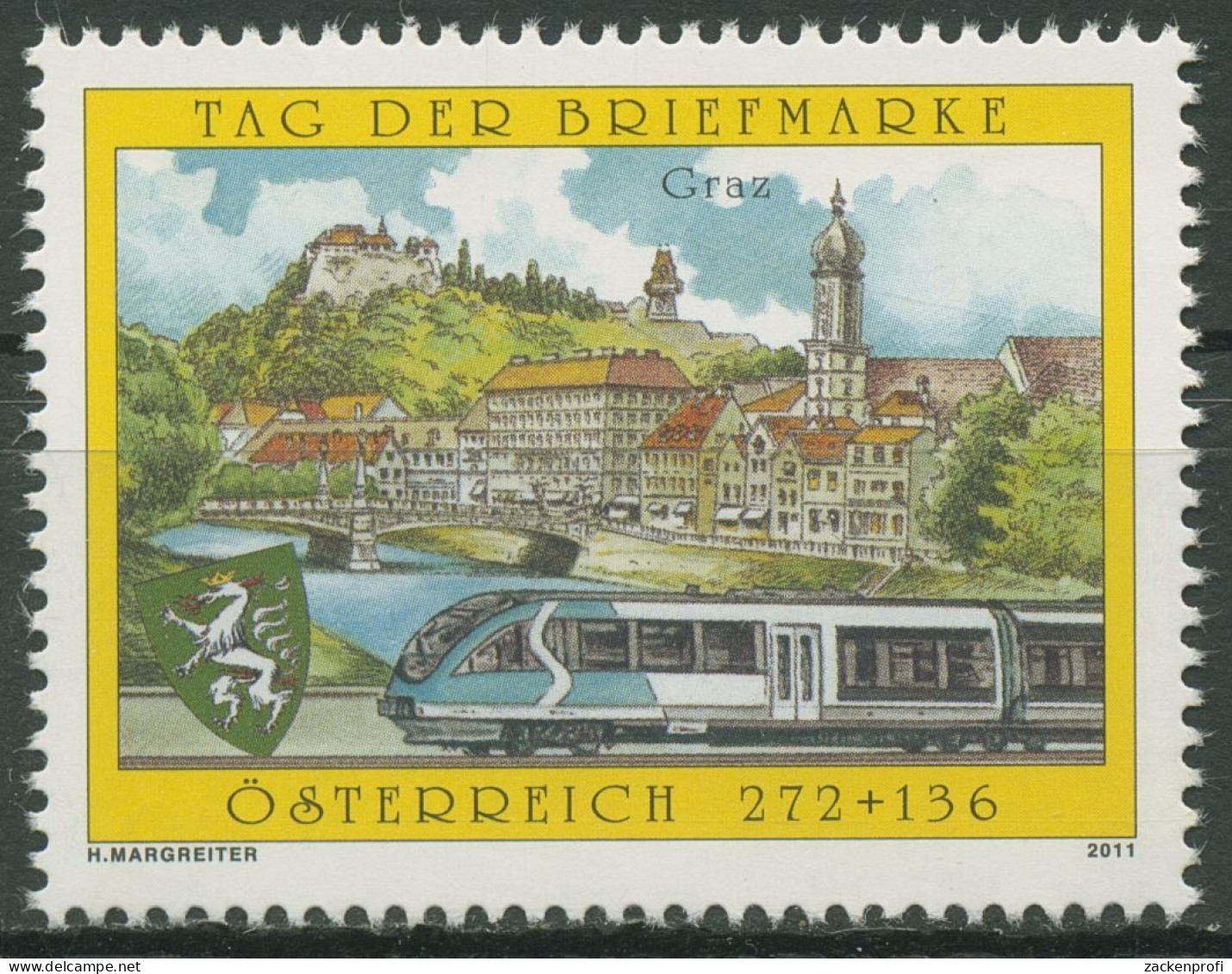 Österreich 2011 Tag Der Briefmarke Graz Stadtansicht S-Bahn 2936 Postfrisch - Unused Stamps