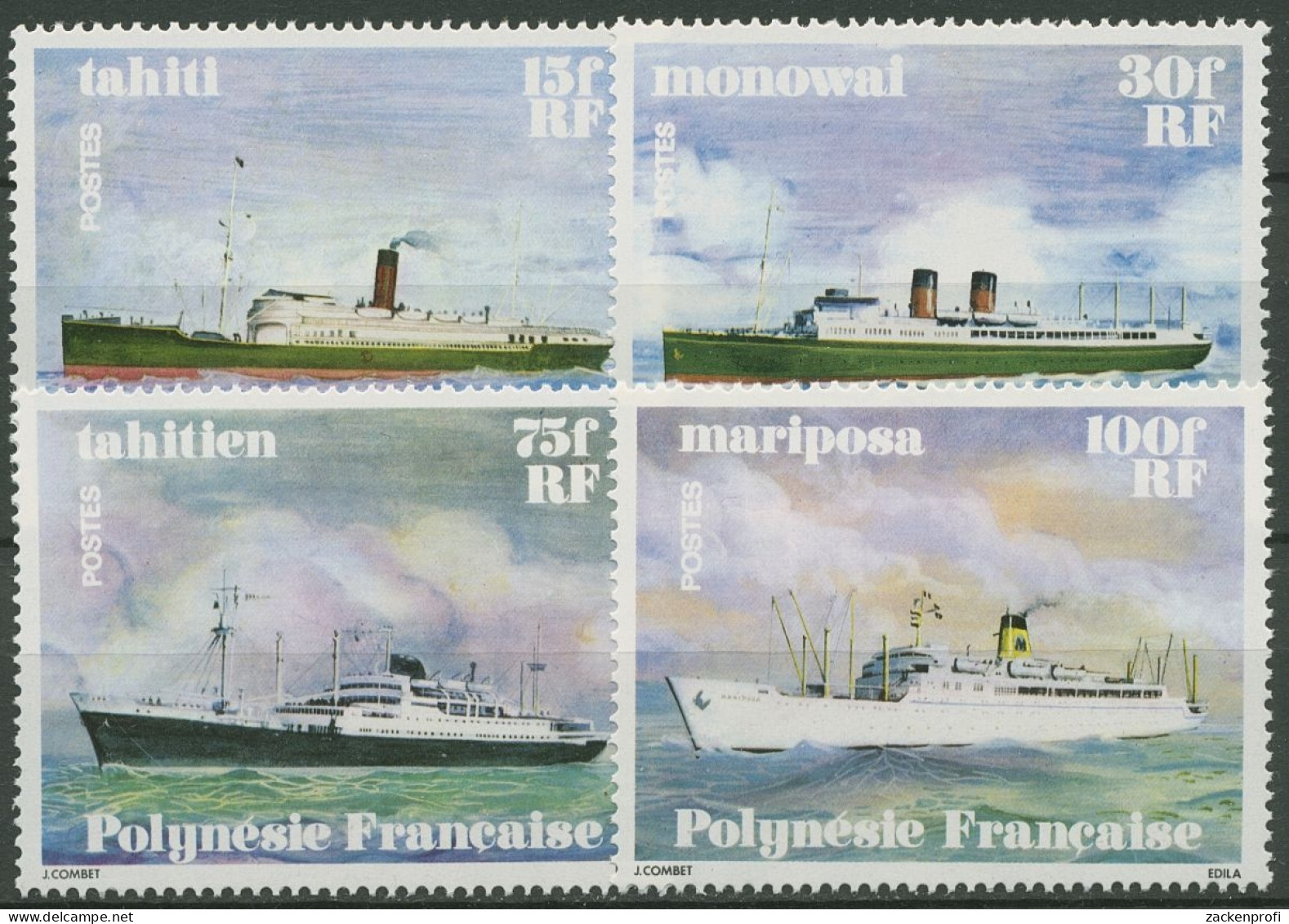 Französisch-Polynesien 1978 Schiffe 268/71 Postfrisch - Unused Stamps