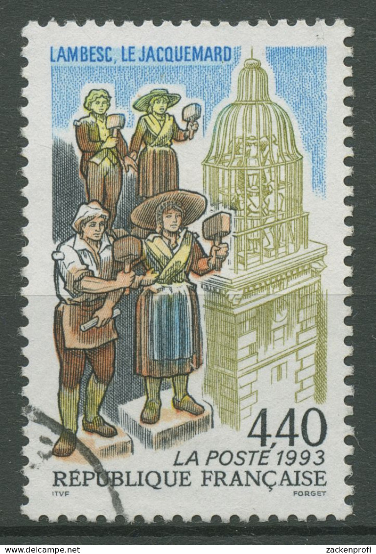 Frankreich 1993 Kirche Lambesc Glockenspielfiguren 2980 Gestempelt - Usados