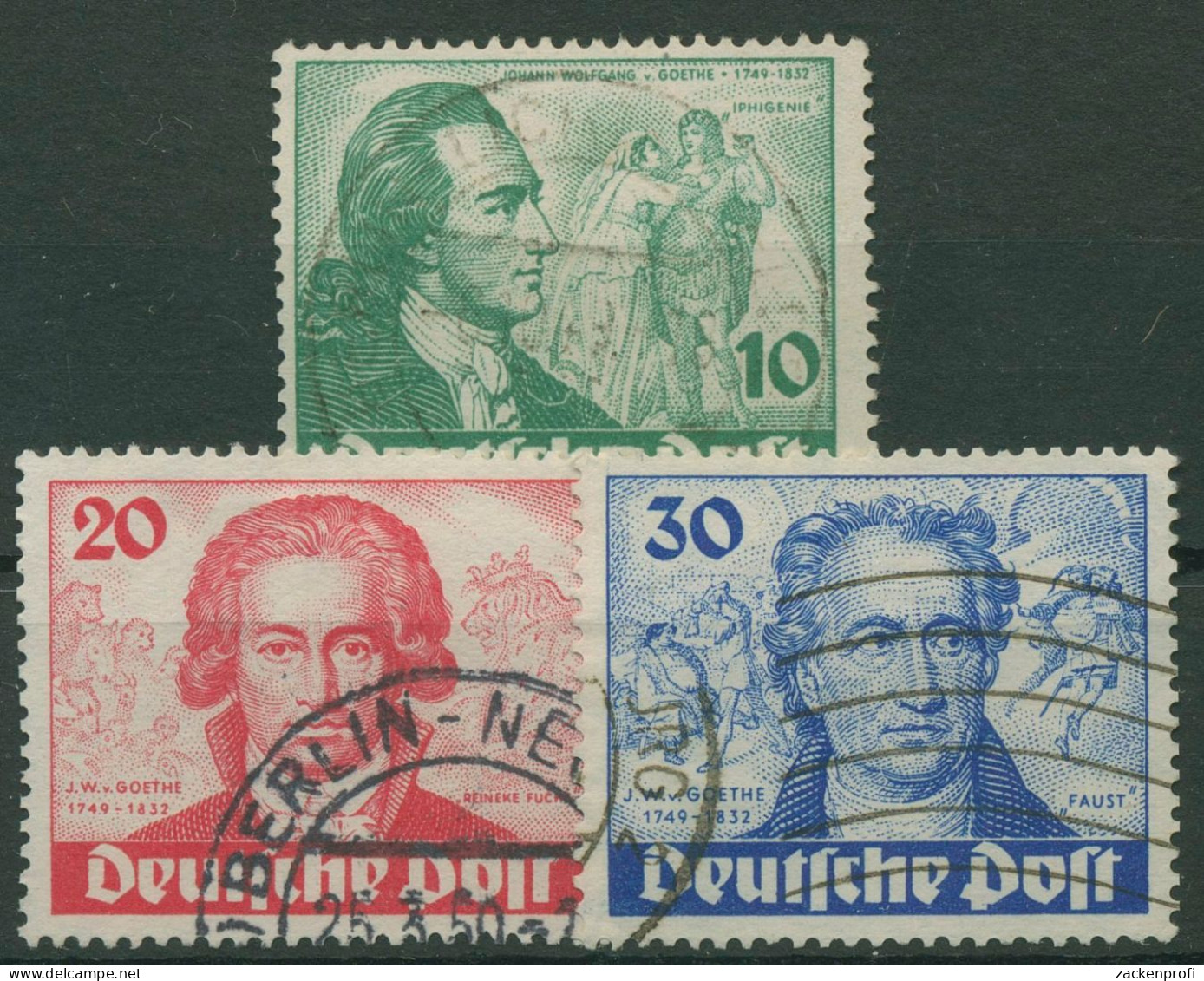 Berlin 1949 Goethejahr 61/63 Gestempelt (R19220) - Used Stamps