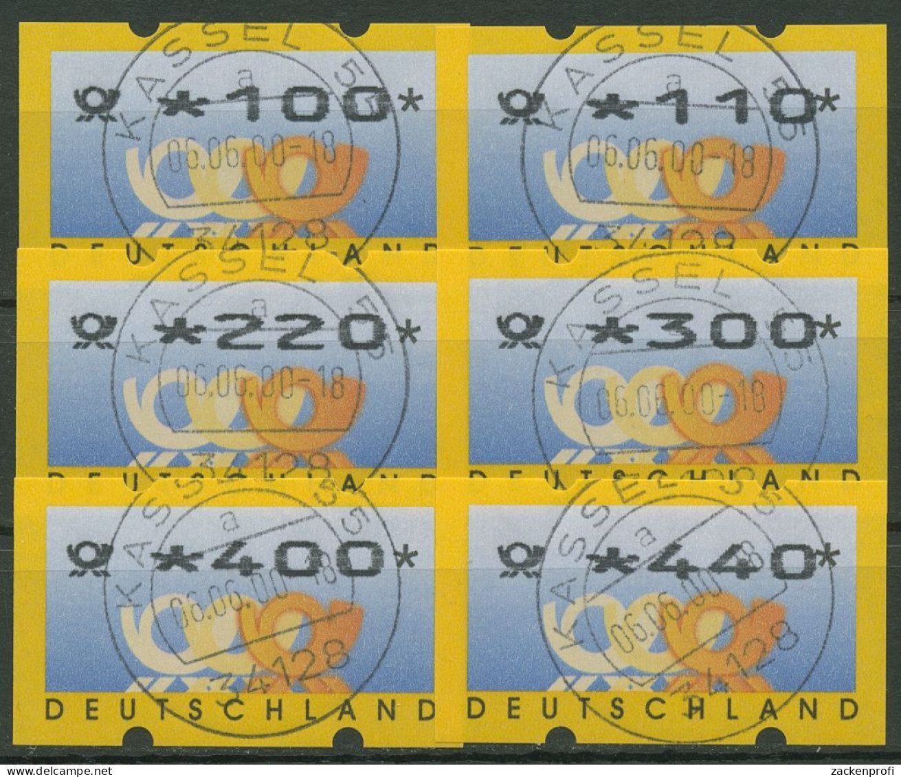 Bund ATM 1999 Automatenmarken Versandstellensatz 3.2 VS 1 TOP-Stempel - Automatenmarken [ATM]