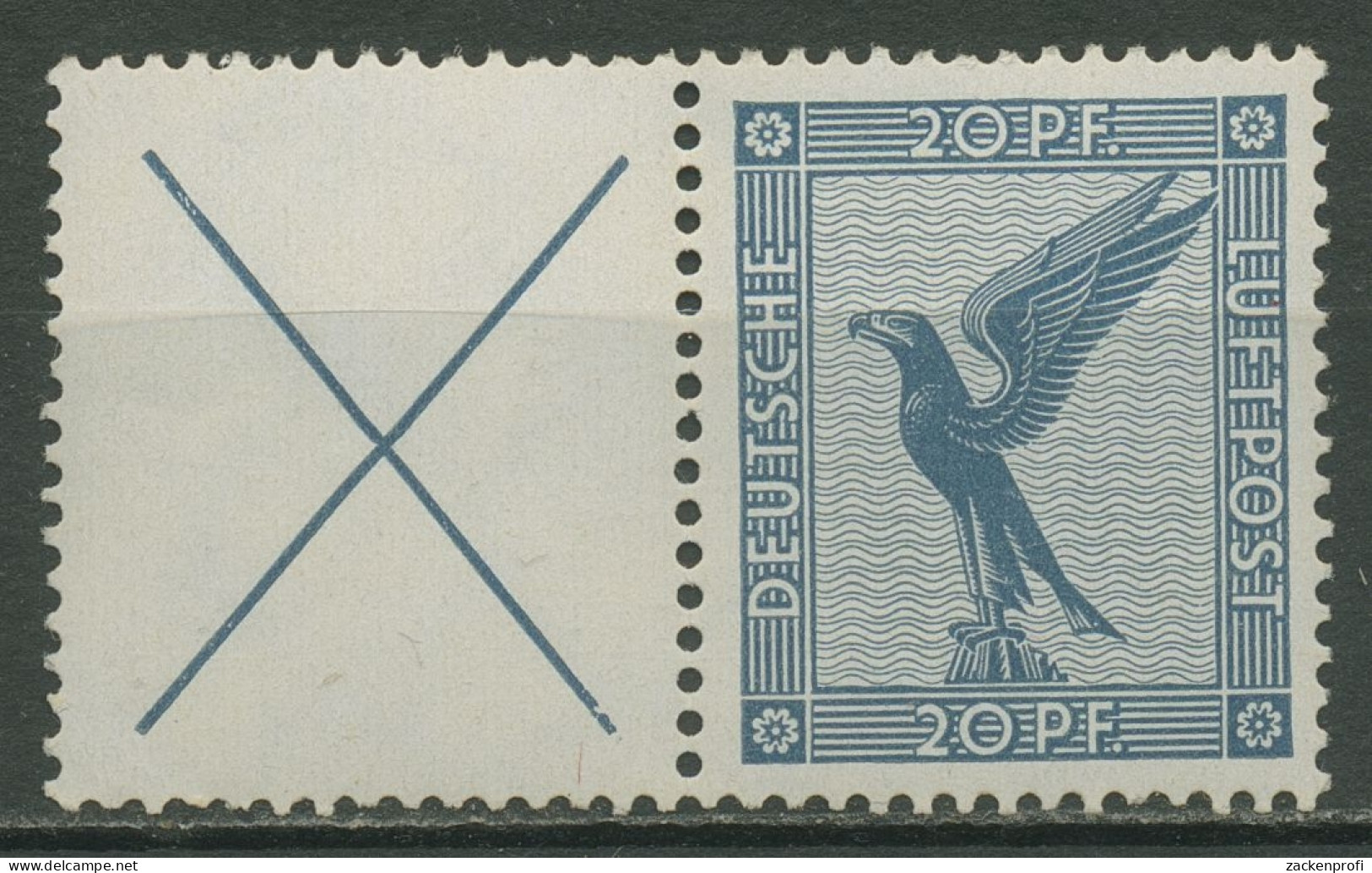 Deutsches Reich Zusammendrucke 1931 Flugpost W 21.1 Postfrisch, Vorgefaltet - Zusammendrucke