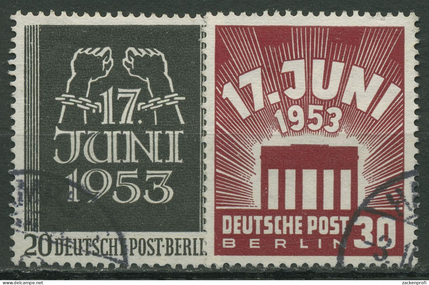 Berlin 1953 Volksaufstand 17. Juni In Der DDR 110/11 Gestempelt - Usati