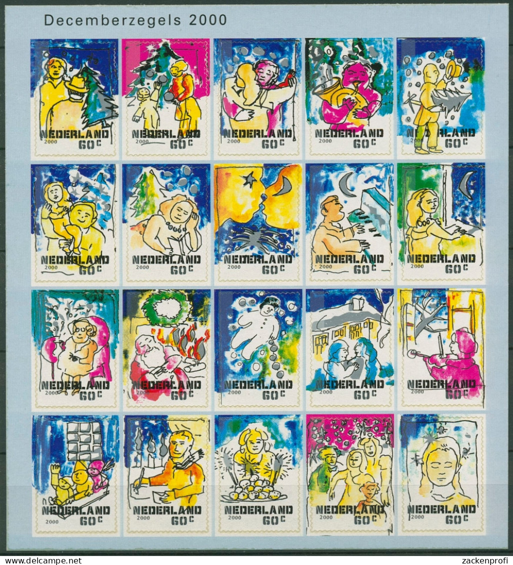 Niederlande 2000 Weihnachtsmotive Folienbogen 1835/54 FB Postfrisch (C95852) - Blocs