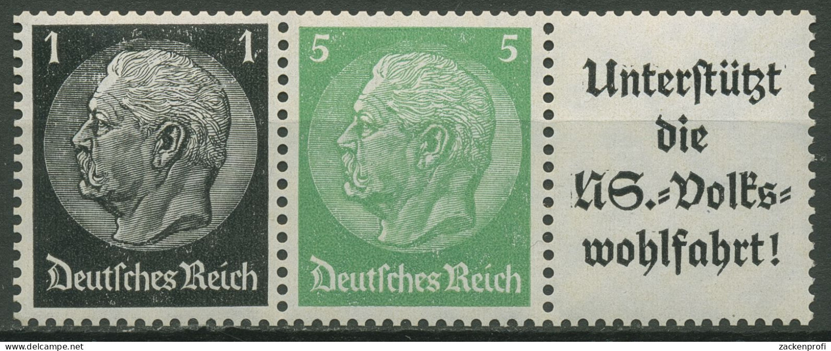 Dt. Reich Zusammendrucke 1939 Aus Einheitsgeberstreifen 1, W 72 Postfrisch - Se-Tenant