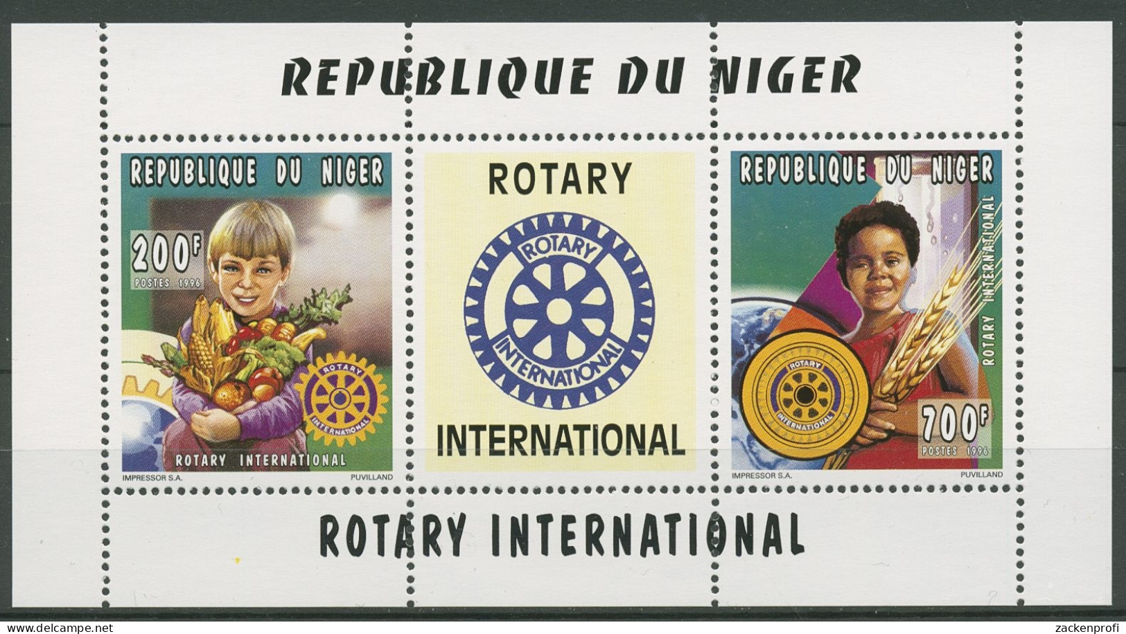 Niger 1996 90 Jahre Rotary International 1205/06 A K Postfrisch (C29937) - Niger (1960-...)