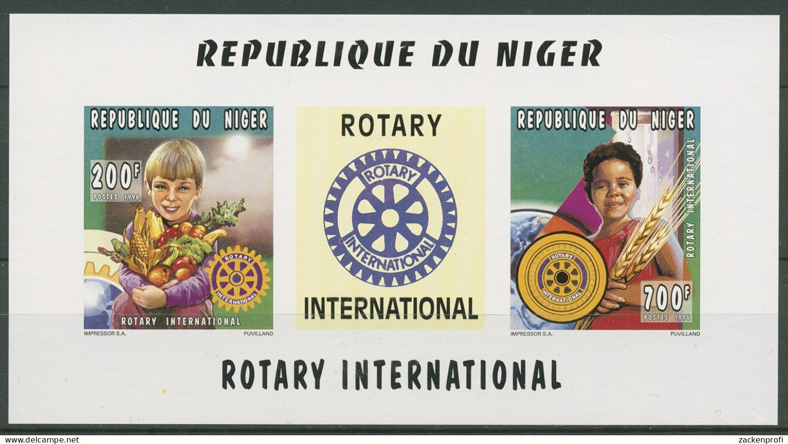 Niger 1996 90 Jahre Rotary International 1205/06 B K Postfrisch (C29938) - Niger (1960-...)