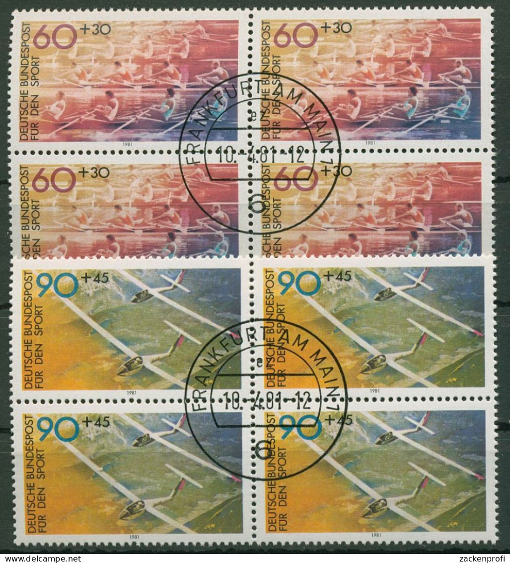 Bund 1981 Sporthilfe Sport 1094/95 4er-Block Gestempelt - Used Stamps