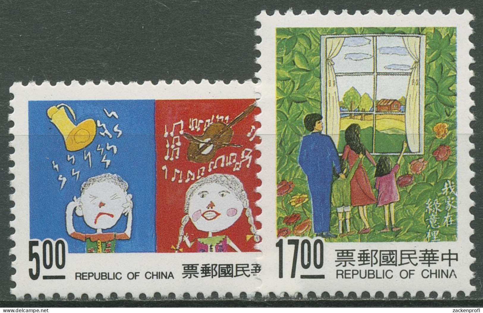 Taiwan 1993 Naturschutz Kinderzeichnungen 2122/23 Postfrisch - Nuevos