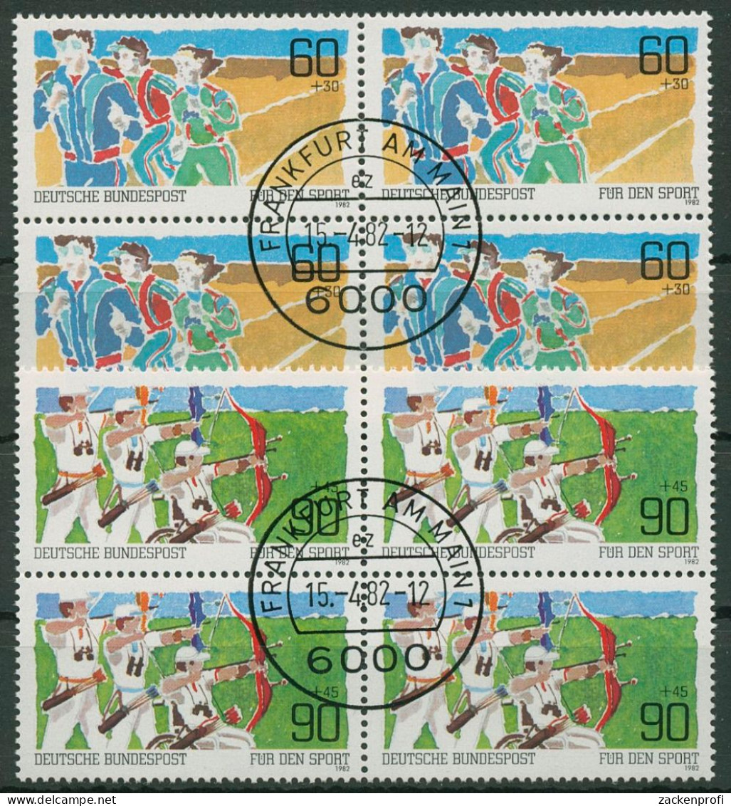 Bund 1982 Sporthilfe Breiten/ Behindertensport 1127/28 4er-Block Gestempelt - Gebraucht