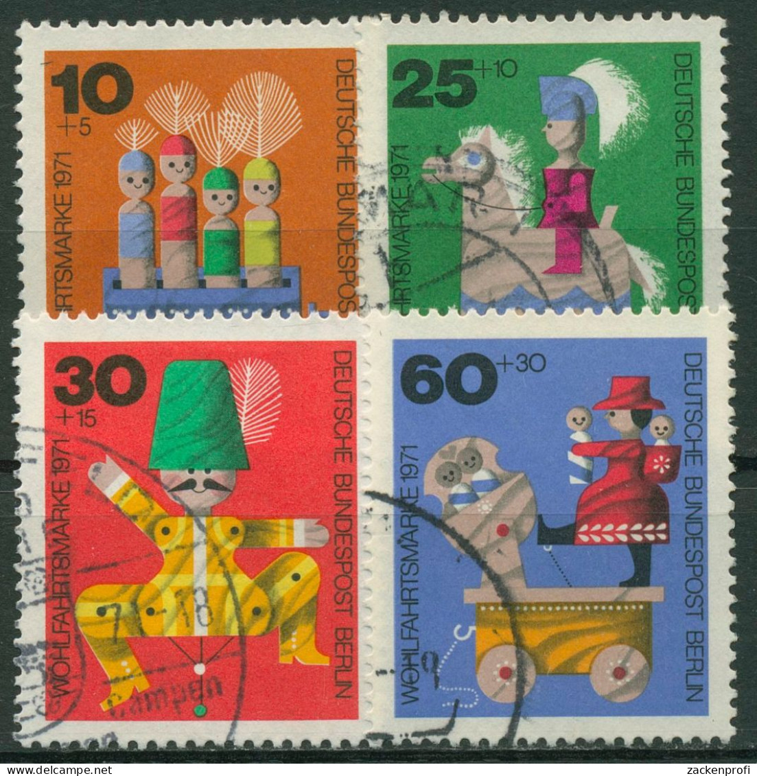 Berlin 1971 Altes Holzspielzeug 412/15 Gestempelt - Used Stamps