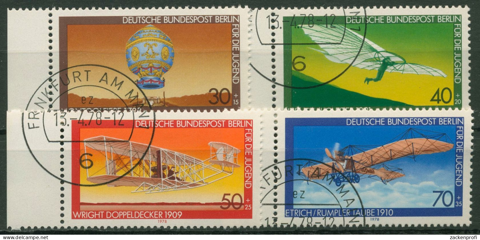 Berlin 1978 Luftfahrt Flugzeuge 563/66 Gestempelt - Used Stamps
