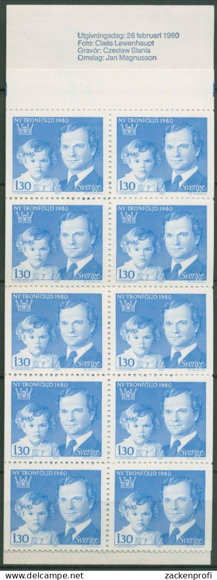 Schweden 1980 König & Prinzessin Markenheftchen 1101 MH Postfrisch (C60723) - 1951-80