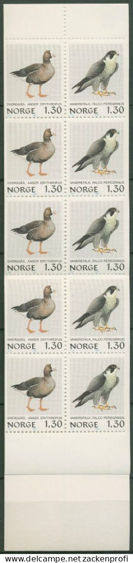 Norwegen 1981 Tiere Vögel Gans Falke Markenheftchen MH 4 Postfrisch (C60775) - Cuadernillos