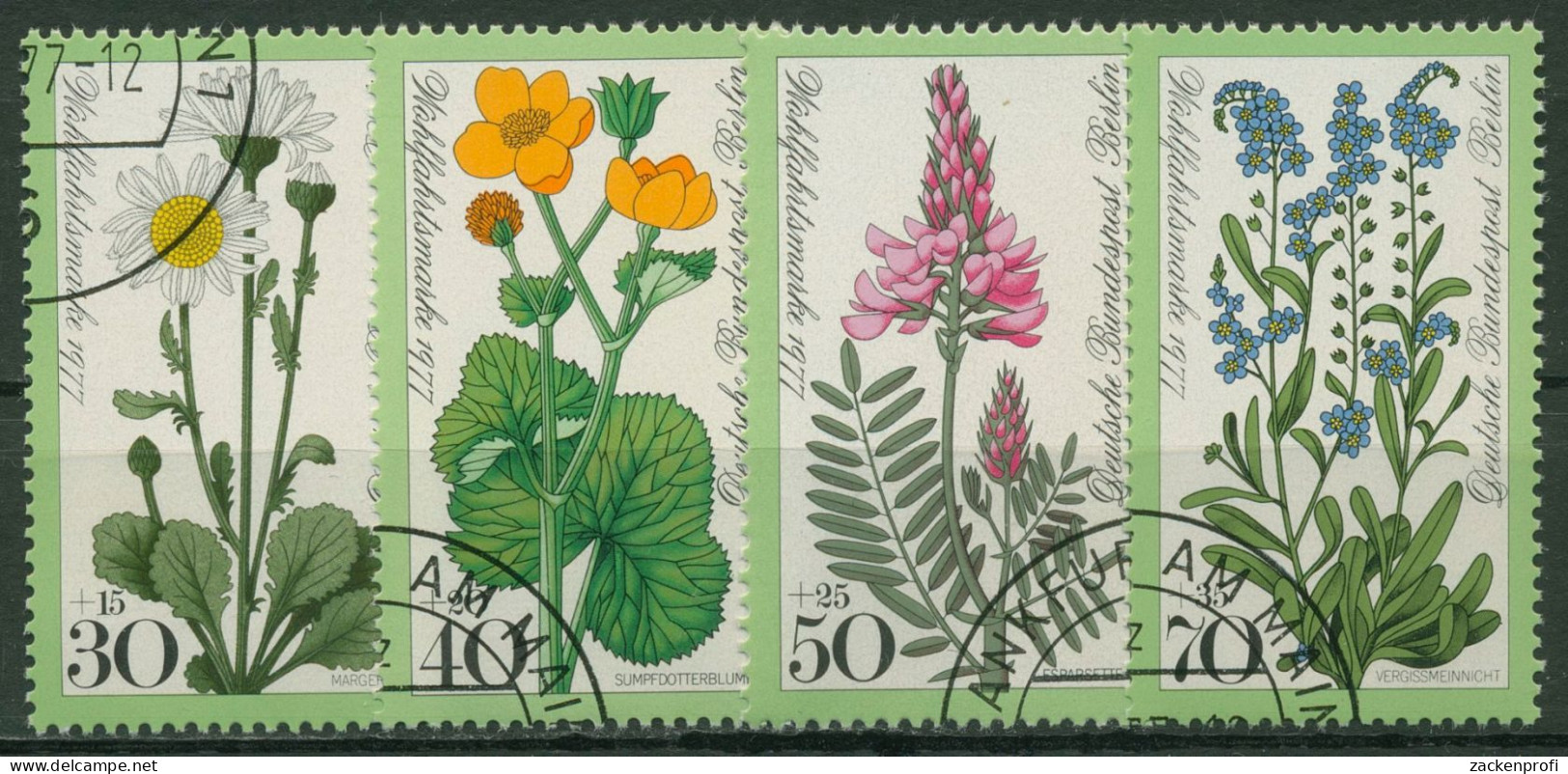 Berlin 1977 Pflanzen Blumen Wiesenblumen 556/59 Gestempelt - Usati