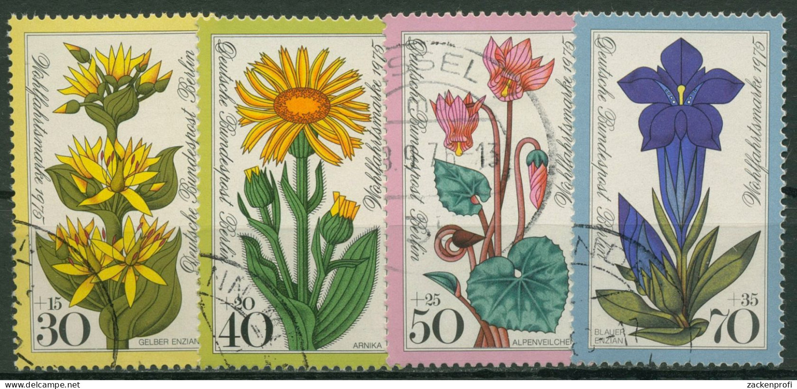 Berlin 1975 Pflanzen Blumen Alpenblumen 510/13 Gestempelt - Usados