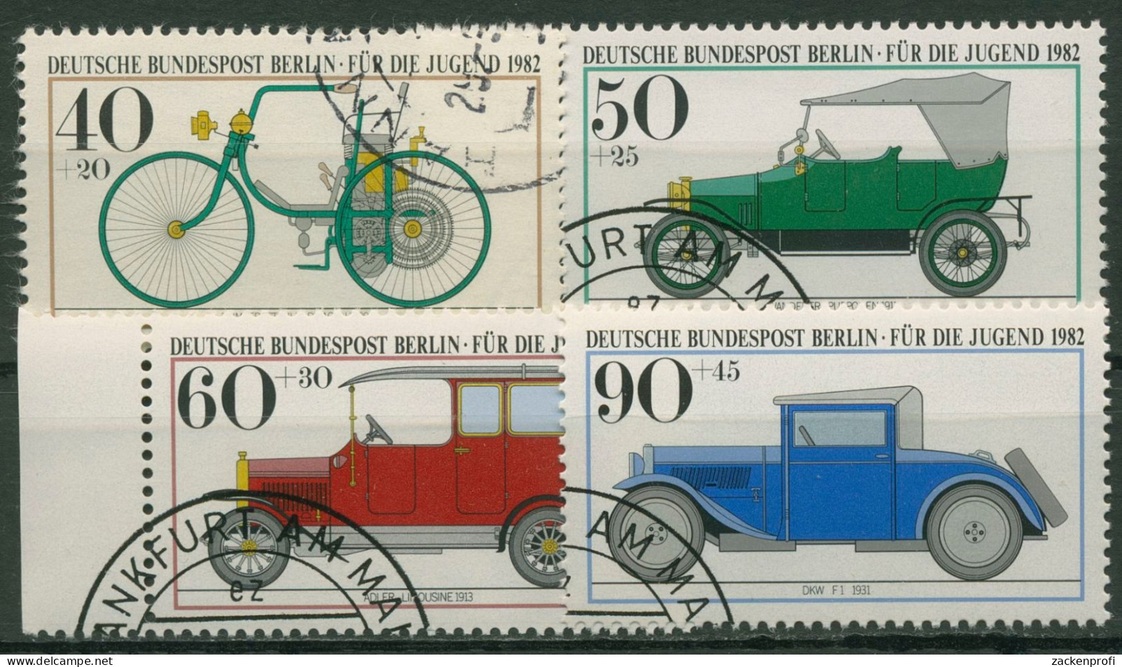 Berlin 1982 Historische Fahrzeuge Oldtimer 660/63 Gestempelt - Used Stamps