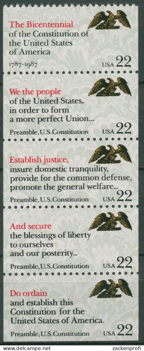 USA 1987 Verfassung Wappenadler 1943/47 ZD Postfrisch (C62351) - Unused Stamps