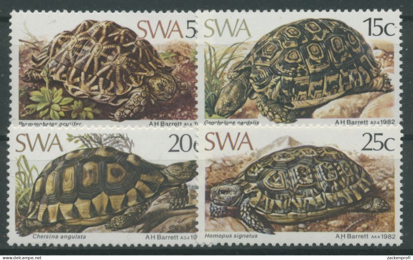 Südwestafrika 1982 Reptilien Schildkröten 516/19 Postfrisch - Südwestafrika (1923-1990)