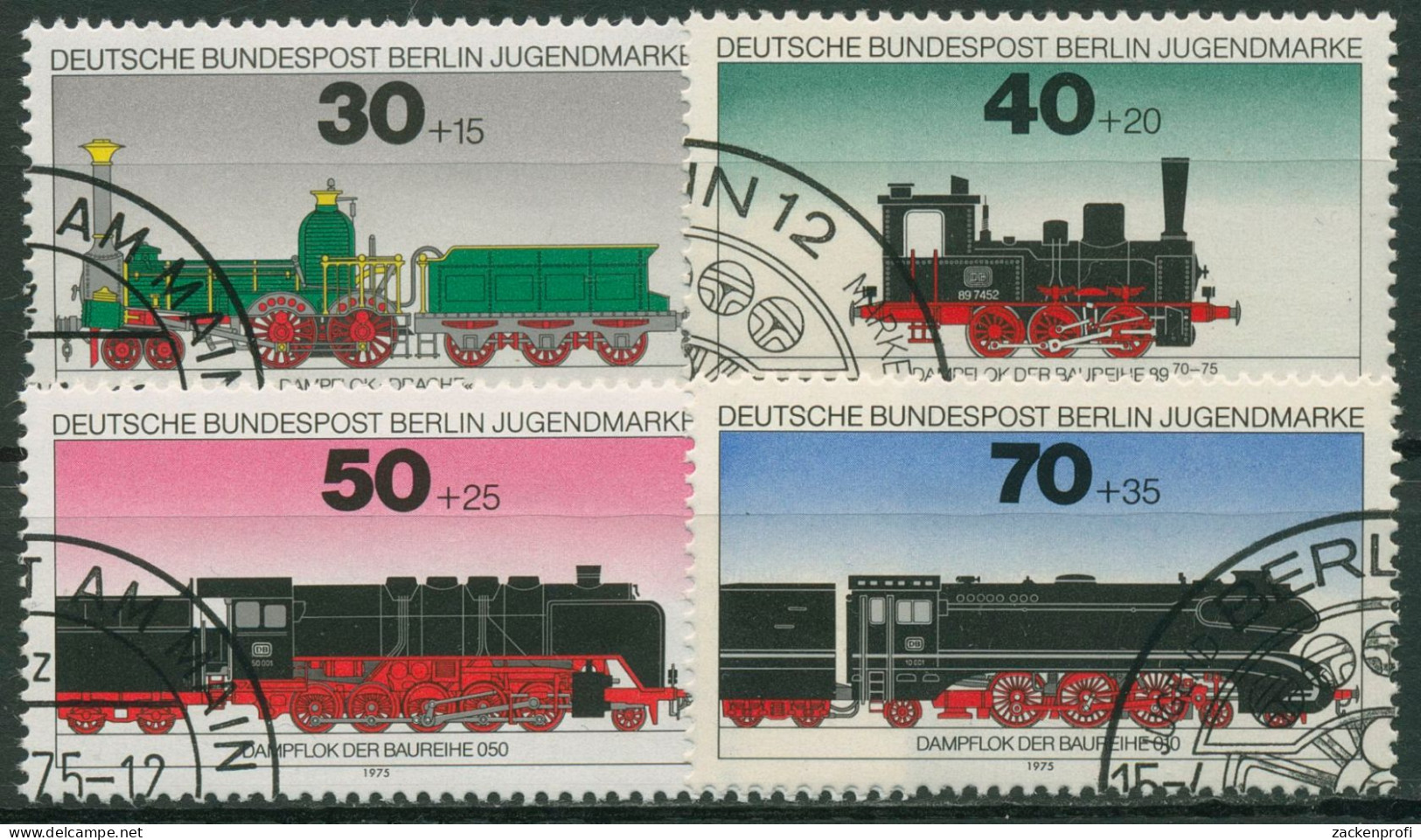 Berlin 1975 Eisenbahn Lokomotiven 488/91 Gestempelt - Usati
