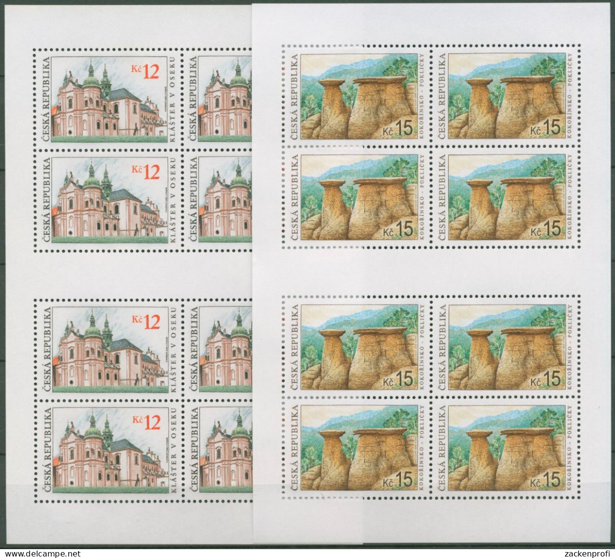 Tschechische Republik 2005 Bauwerke Landschaften 469/70 K Postfrisch (C62791) - Blocks & Kleinbögen