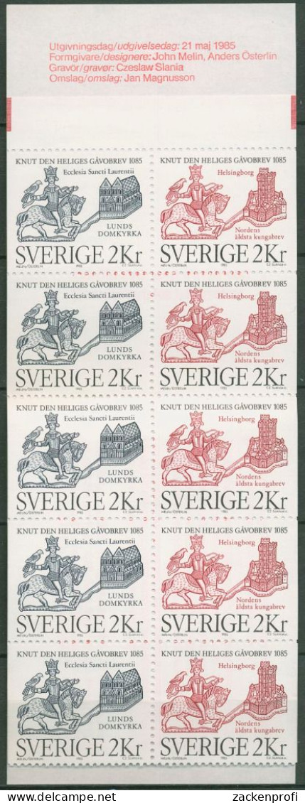 Schweden 1985 König Knut IV. Markenheftchen MH 106 Postfrisch (C60605) - 1981-..