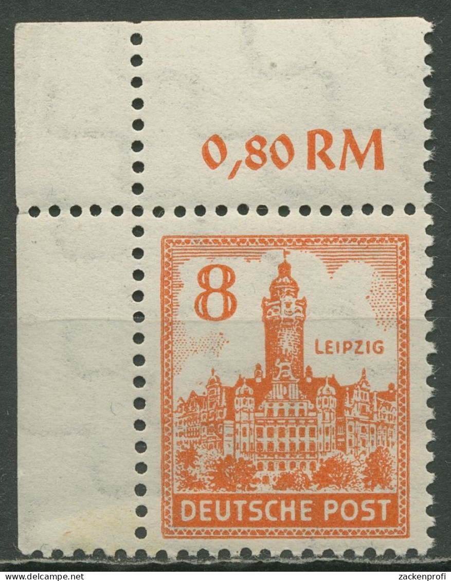 SBZ West-Sachsen 1946 Abschied Mit Fluor. Gummi 154 Y Y Ecke 1 Postfrisch - Autres & Non Classés