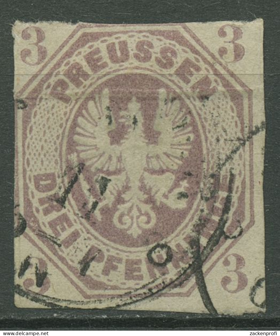 Preußen 1865 Wappenadler 19 A Gestempelt, Mängel - Usados