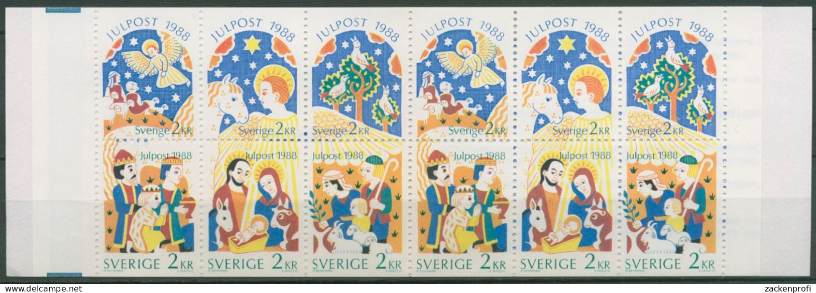 Schweden 1988 Weihnachten Markenheftchen MH 135 Postfrisch (C60628) - 1981-..