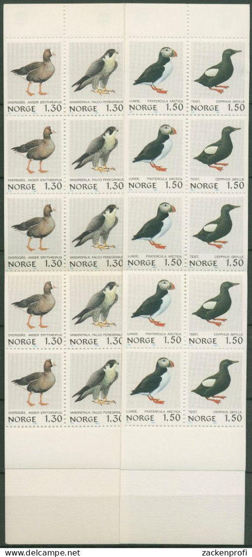 Norwegen 1981 Tiere Vögel Markenheftchen MH 4/5 Postfrisch (C60776) - Cuadernillos
