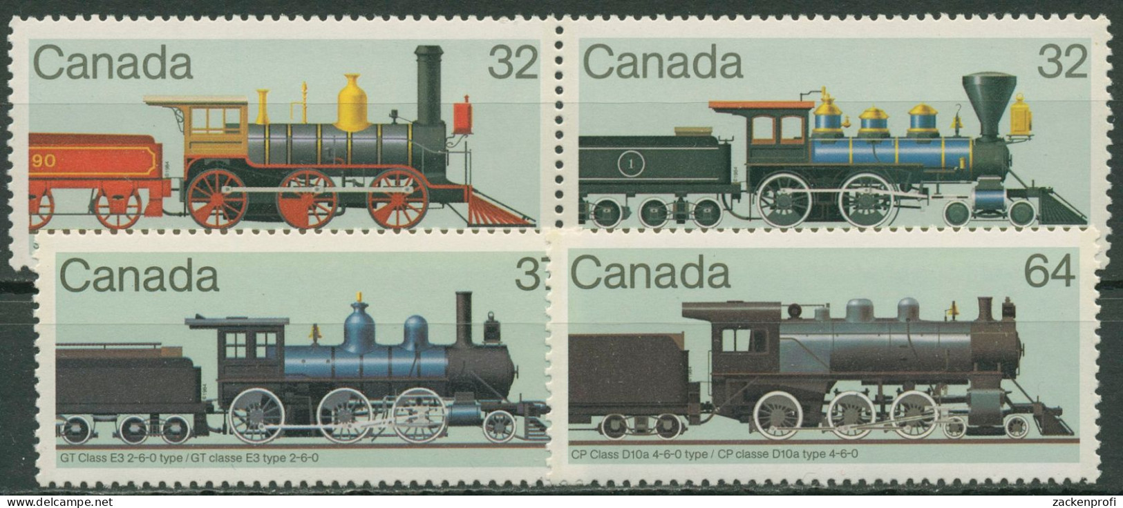 Kanada 1984 CANADA '84 Dampflokomotiven 931/34 Postfrisch - Ungebraucht