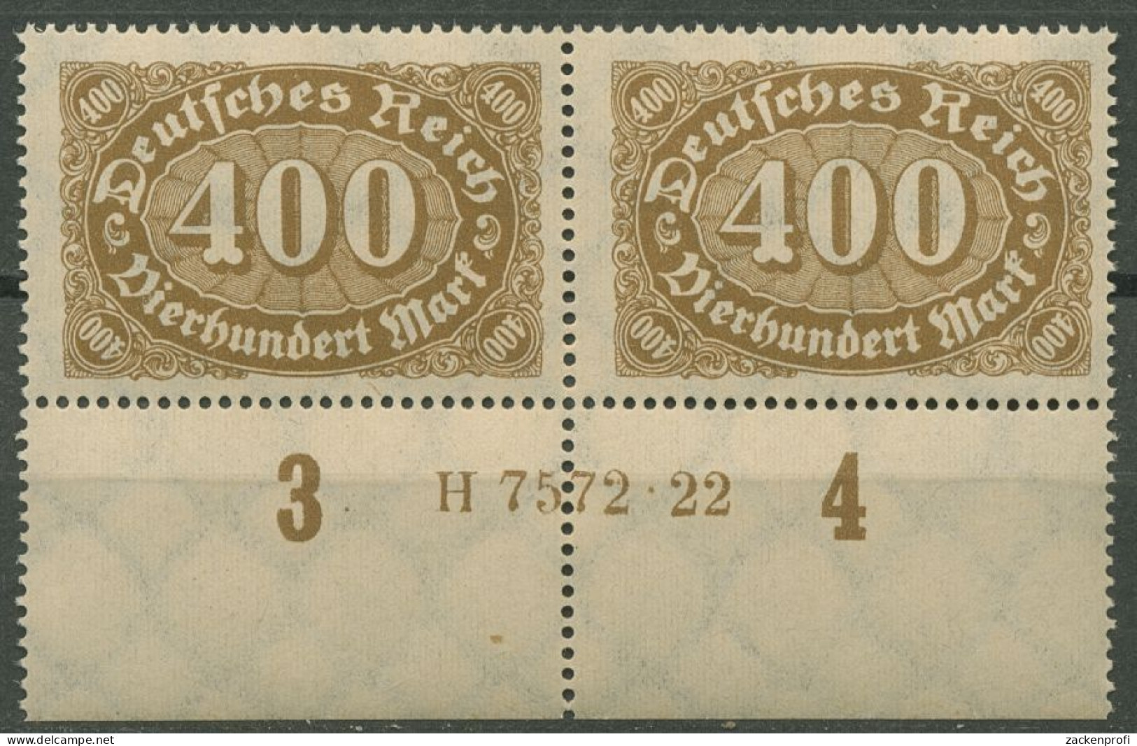 Deutsches Reich 1922/23 Ziffern Hausauftragsnummer 250 HAN 7572.22 Postfrisch - Unused Stamps