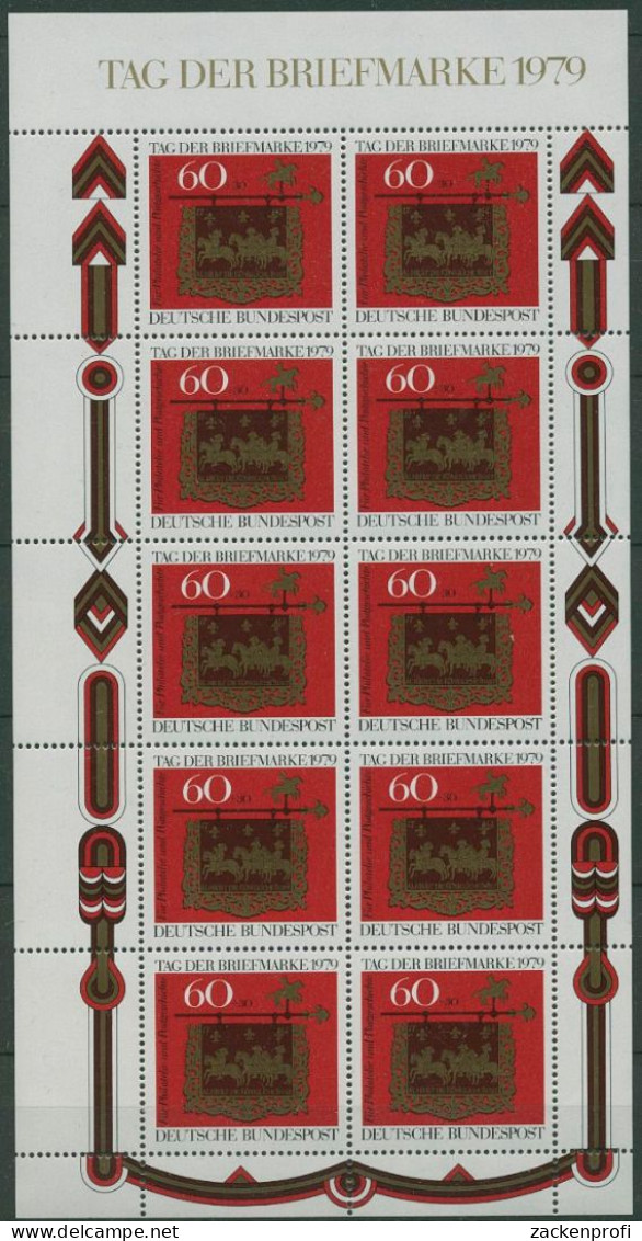 Bund 1979 Tag Der Briefmarke Kleinbogen Überbreite! 1023 K Postfrisch (SG80279) - Autres & Non Classés