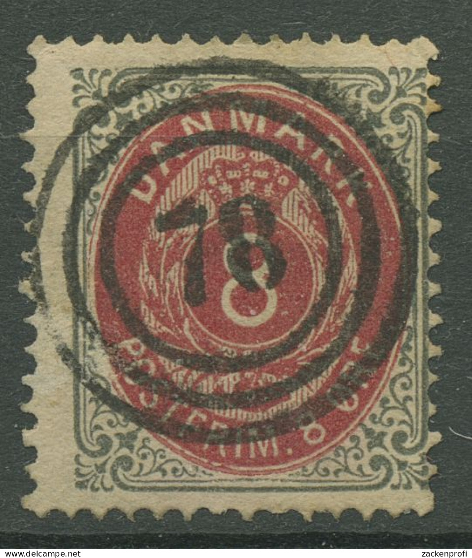 Dänemark 1875 Ziffern 8 Öre 25 YI Aa Mit Nr.-Stpl. 78, VORDINGBORG - Used Stamps