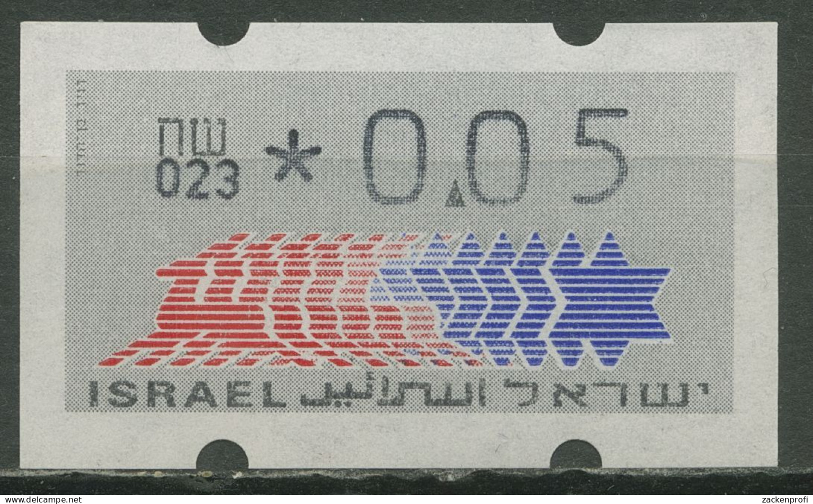 Israel ATM 1990 Hirsch Automat 023 Einzelwert ATM 3.4.23 Postfrisch - Automatenmarken (Frama)